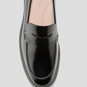 Women's Cole Haan Geneva Platform Black Leather Penny Loafers